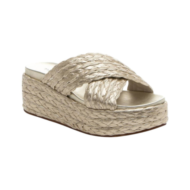 J Slides Quiver Wedge Gold US 10 2