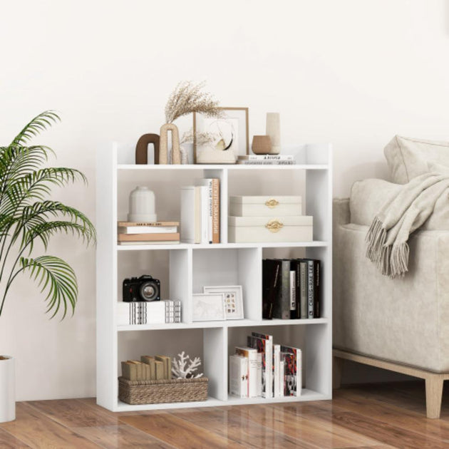 Hivvago 7 Cubes Open-back Bookshelf White 5