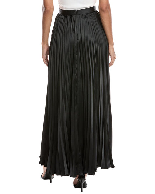 AMUR Sofie Pleated A-Line Skirt Black US 2 3