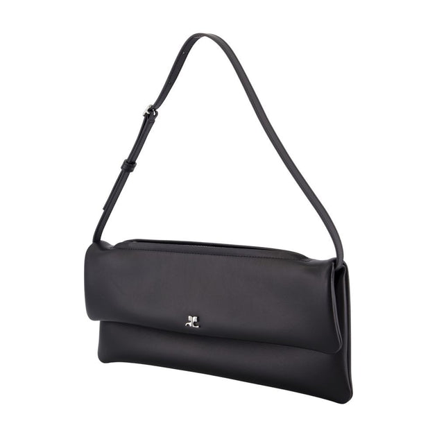 Courrèges Rectangular Leather Cuff Pouch Black 3