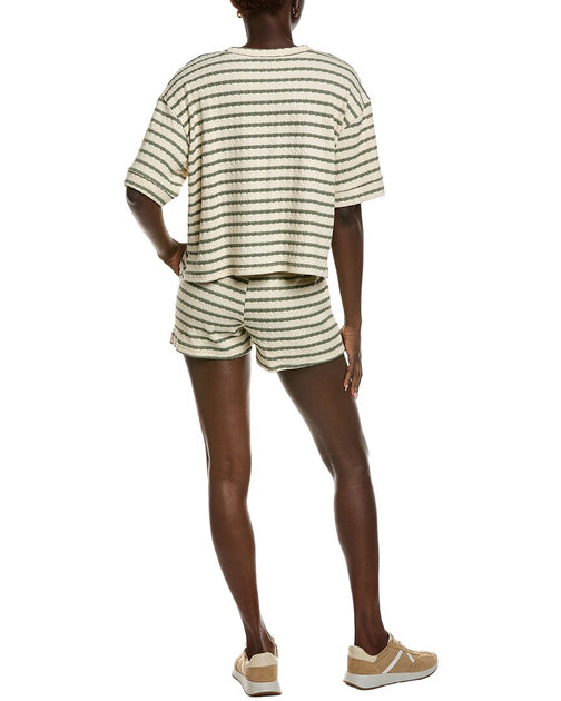 Marion 2-Piece Tee Shirt and Short Set Green Small 3