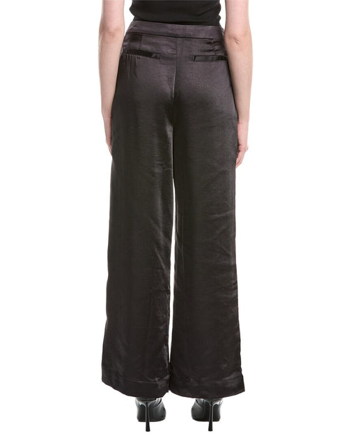 WeWoreWhat Silky Trouser Pant Black US 2 3
