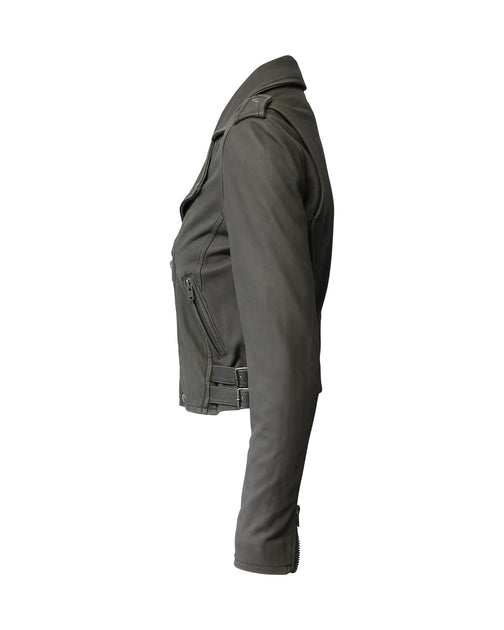 Iro Cropped Moto Jacket Grey EU 40 3