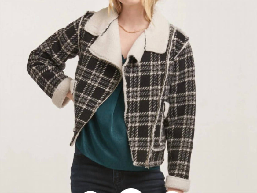 Dear John Denim Alvie Kurz Plaid Jacke Multi Large 2