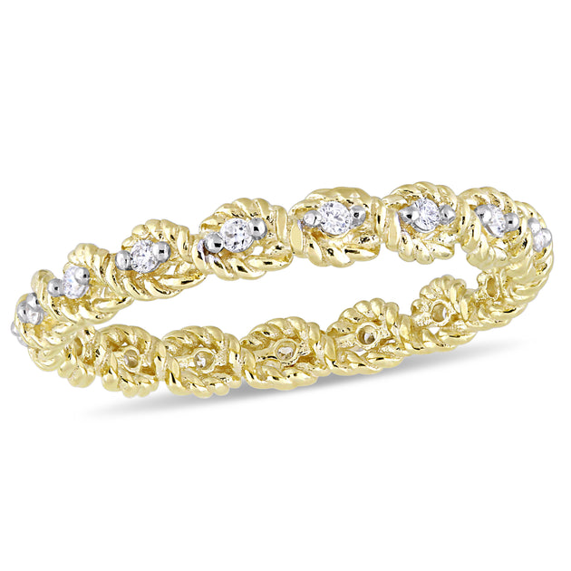 Mimi & Max Infinity Eternity Ring Yellow Gold US 9 2