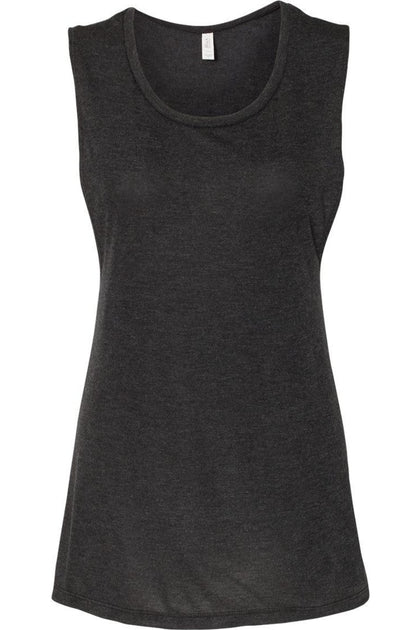 BELLA + CANVAS Flowy Scoop Muscle Tank Grey Small 2