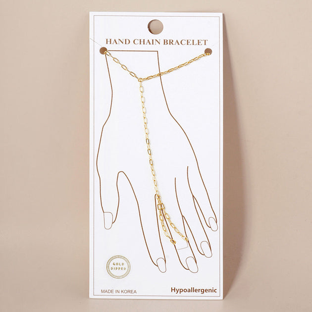 FASHNZFAB Paperclip Hand Chain Bracelet Silver 4