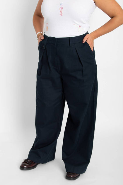 Thinking MU Pat Cotton Pants Bleu 44 2