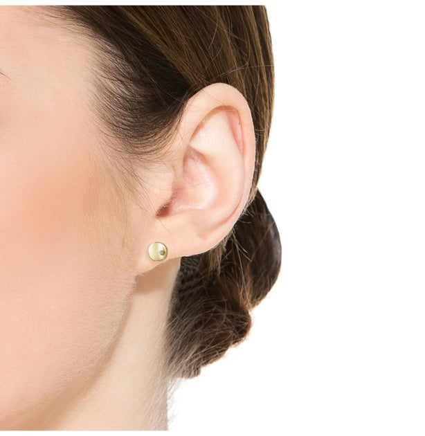 Rachel Glauber Circle Stud Earrings Silver 4