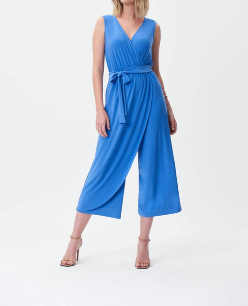 Joseph Ribkoff Iris Belted Jumpsuit Blue US 2 2