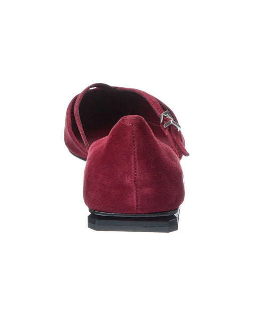 Schutz Rue Suede Flat Red US 5 4