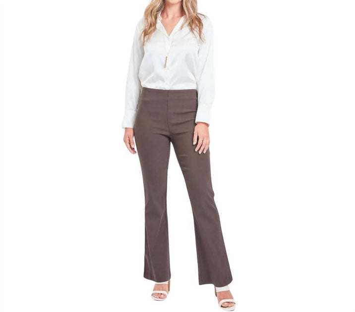 YMI Missy Bootcut Pants Brown XLarge 2