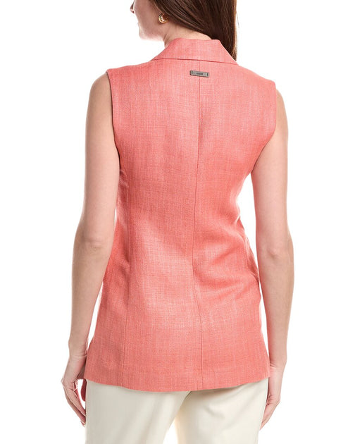 Peserico Leinen-Mischgewebe Weste Pink 42 3