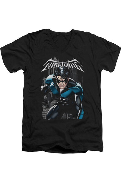 Gildan Batman A Legacy V-Neck T-Shirt Black Large 2