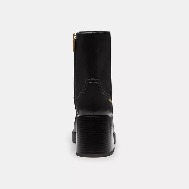 Coach Block Heel Boot Black US 10 3