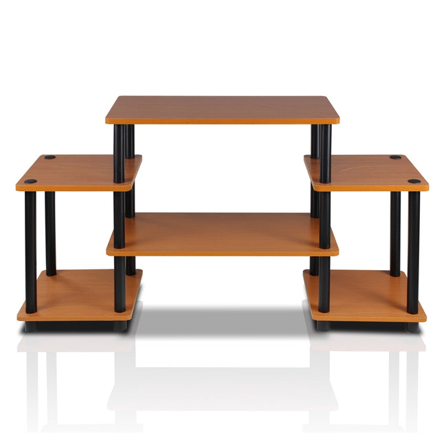Furinno Turn-N-Tube Multimedia-Rack, Hellkirsch/Schwarz 2