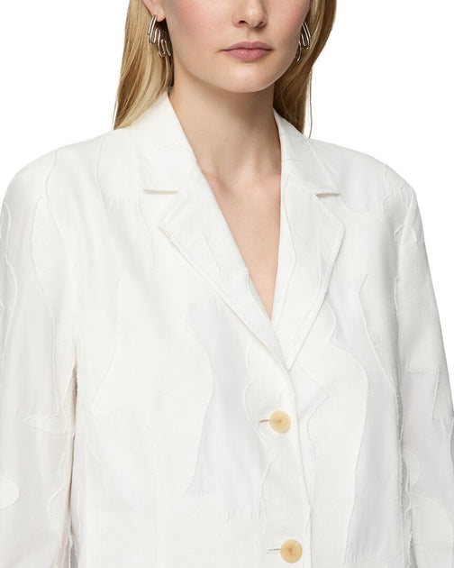 Lafayette 148 New York Single Breasted Blazer White XSmall 3
