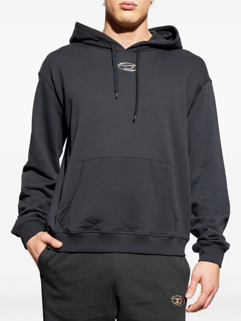 Diesel Drawstring Hooded Sweatshirt Black XLarge 4