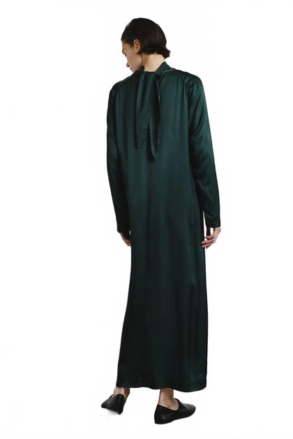 Pomandère Satin Maxi Dress Green EU 38 4