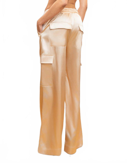 HEROINE SPORT Satin Cargo Pants White Large 4
