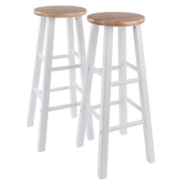 Ensemble de 2 tabourets de bar Element Winsome Wood, Naturel & Blanc 2