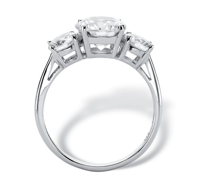 Palm 3 TCW Cubic Zirconia Silver Ring White US 6 3