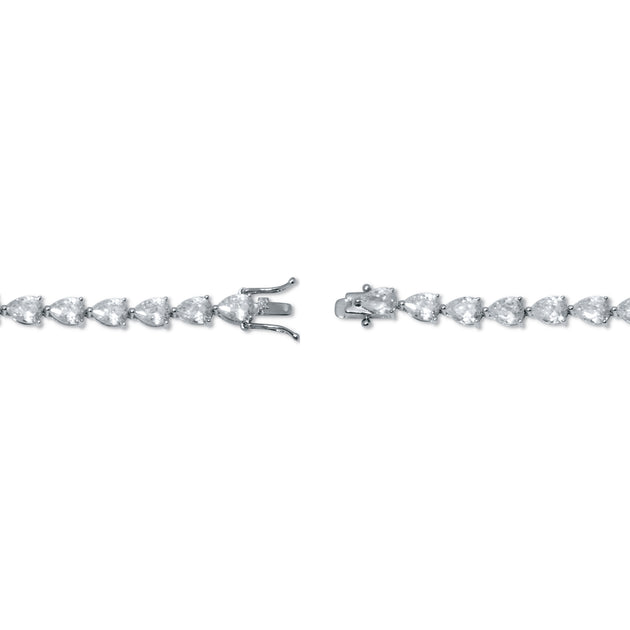 Palm 17.04 TCW Cubic Zirconia Tennis Bracelet White One Size 3