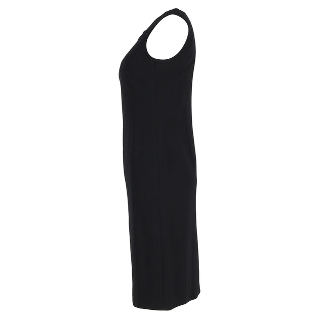 Max Mara Sleeveless Midi Shift Dress Black EU 40 3
