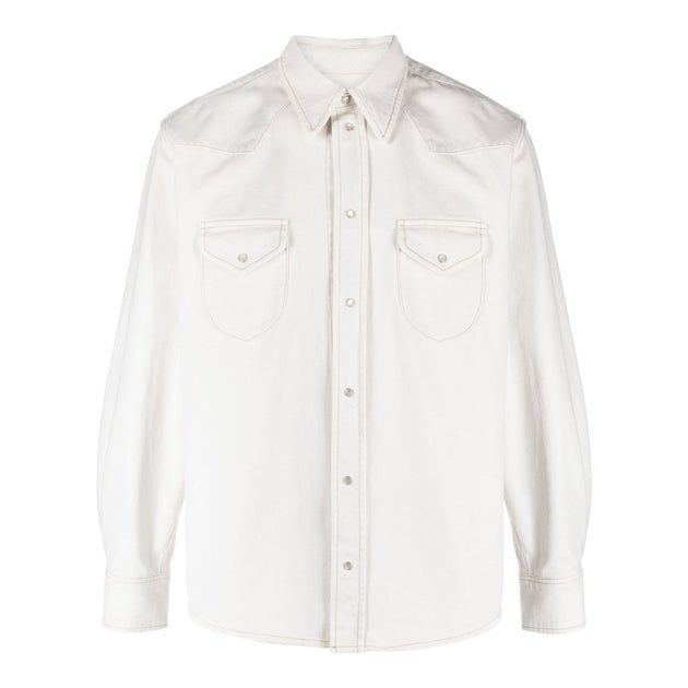 Bally 6305830 Denim Shirt White Large 2