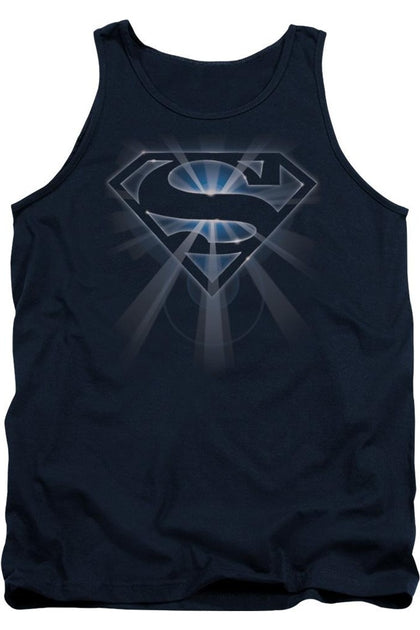 Gildan Superman Glowing Shield Tank Top Blue XXL 2