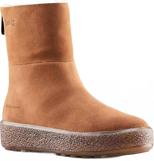 COUGAR Women's Button Waterproof Mid Boot Brown US 6 2