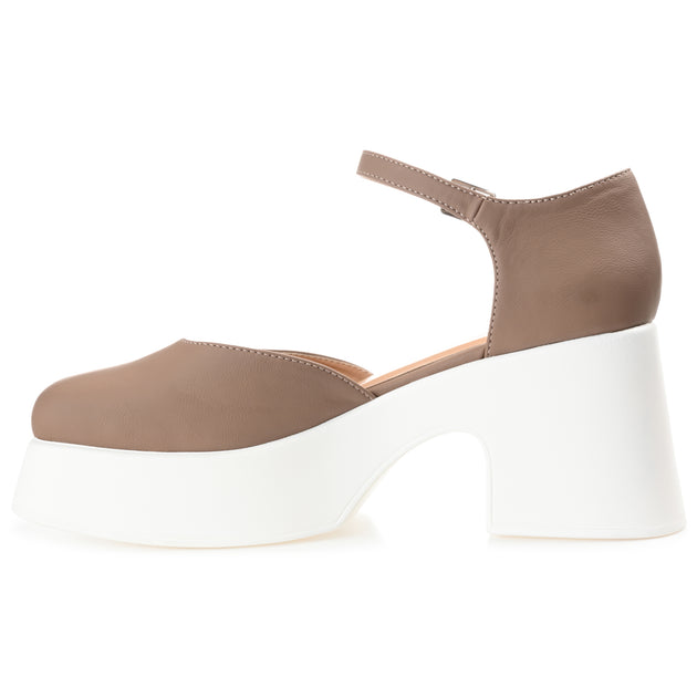 Journee Collection Lizza Pump Beige US 9.5 3