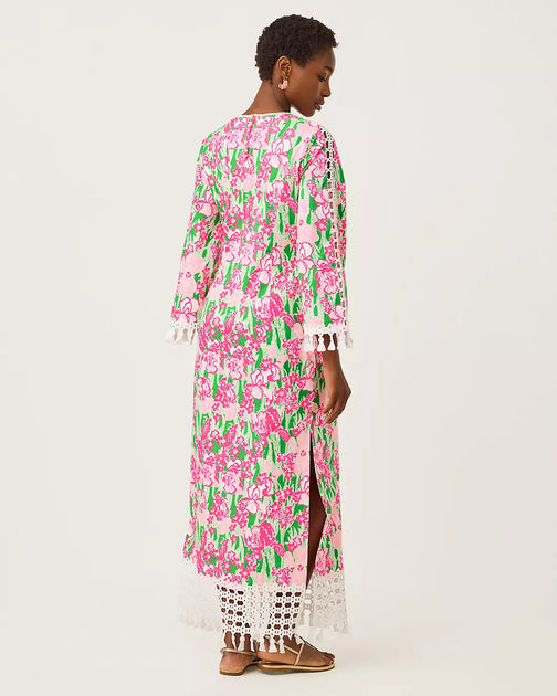 Lilly Pulitzer Strothers Maxi Shift Caftan Multi US 00 3