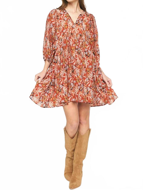entro Floral Print Mini Dress Multi XLarge 4