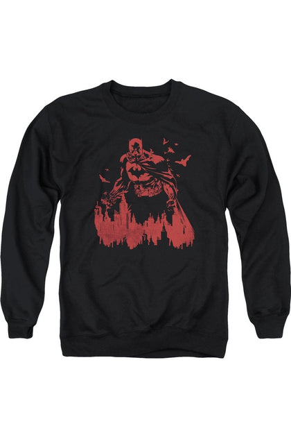 Gildan Batman Red Knight Crewneck Sweatshirt Black XL 2