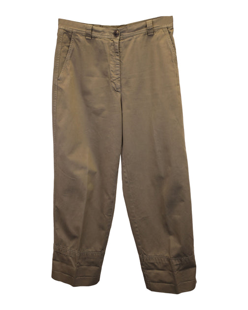 Dries Van Noten Straight Leg Pants Brown Small 2