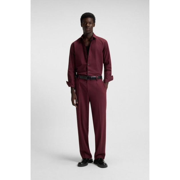 Hugo Boss Chemise Relaxed-fit Rouge Large 3