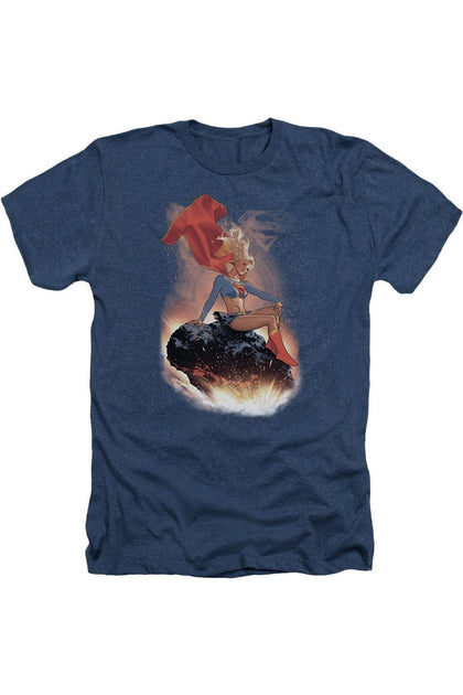 Gildan Superman Ride It Out Adult Heather Tee Blue Medium 2