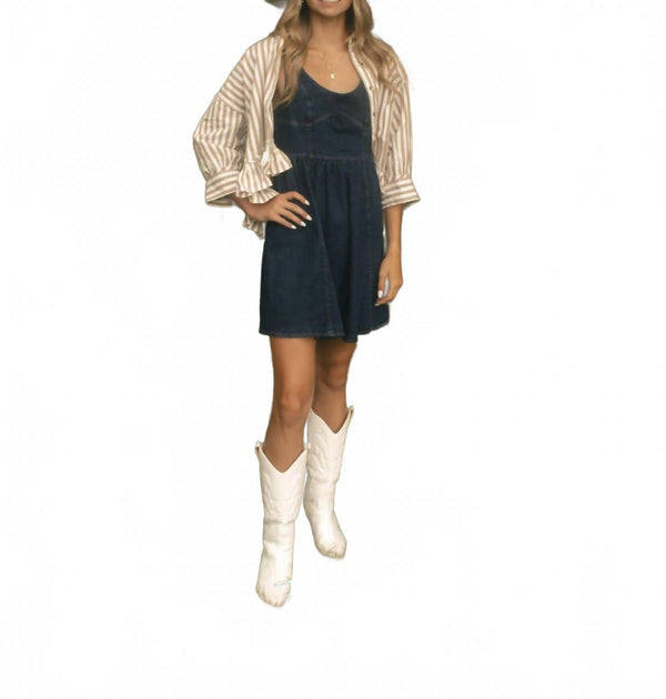 Hope & Sunshine Denim Mini Dress Black Small 2