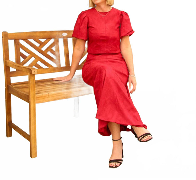 TCEC Olivia A-Line Skirt Red Small 3
