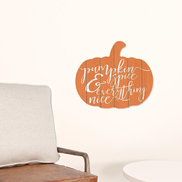 Hivvago Pumpkin Shaped Wall Art Orange/White 17.25in 4