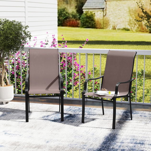 Hivvago Patio Dining Chair Brown/Black 3