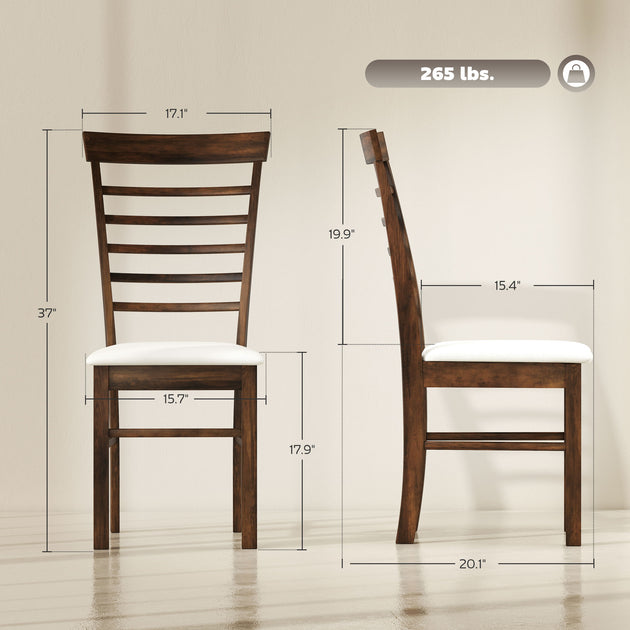 Hivvago Dining Chair Set of 4 Beige 5