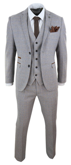 Paul Andrew Ralph 3 Piece Suit Beige US 46 Regular 4