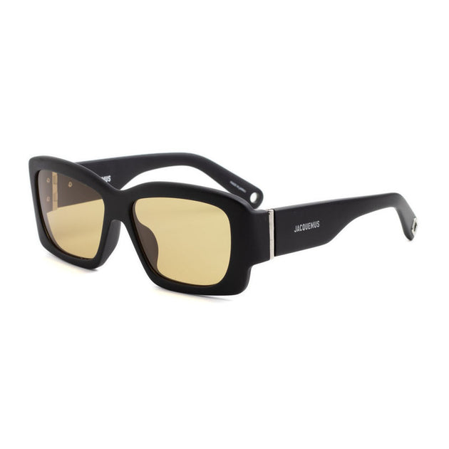 Jacquemus Square Full Rim Sunglasses Black/Orange One Size 2