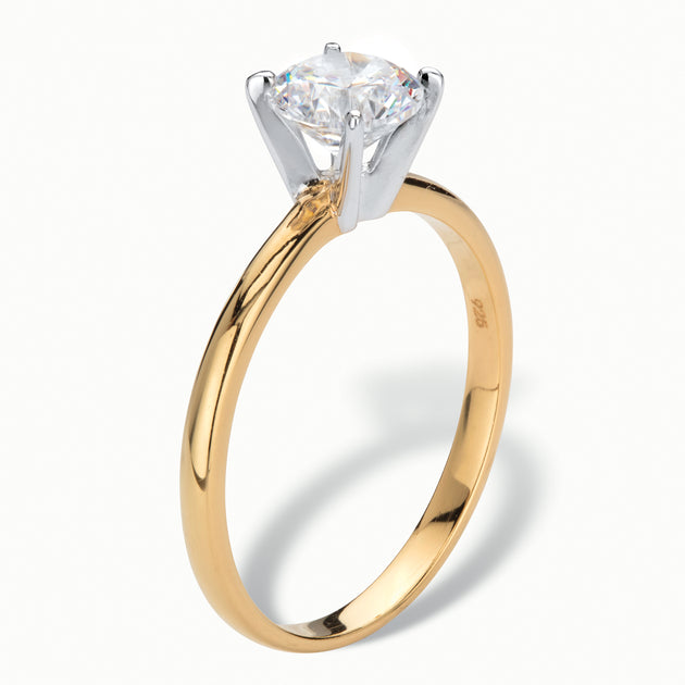 Palm 1.08 Cttw Cubic Zirconia Solitaire Ring Silver US 9 3
