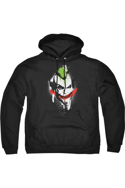 Gildan Batman Arkham City Spraypaint Smile Hoodie Black 4XLarge 2