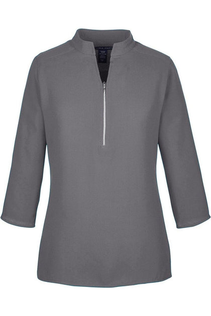 Devon & Jones Perfect Fit Three-Quarter Sleeve Crepe Tunic Grey Small 2