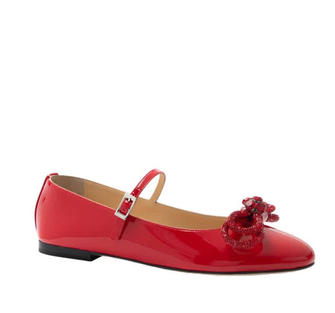 Mach & Mach PF24-S0741 Mary Jane Flats Red US 5.5 3