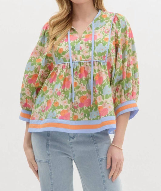 entro Aurora Blouse Multi Medium 3